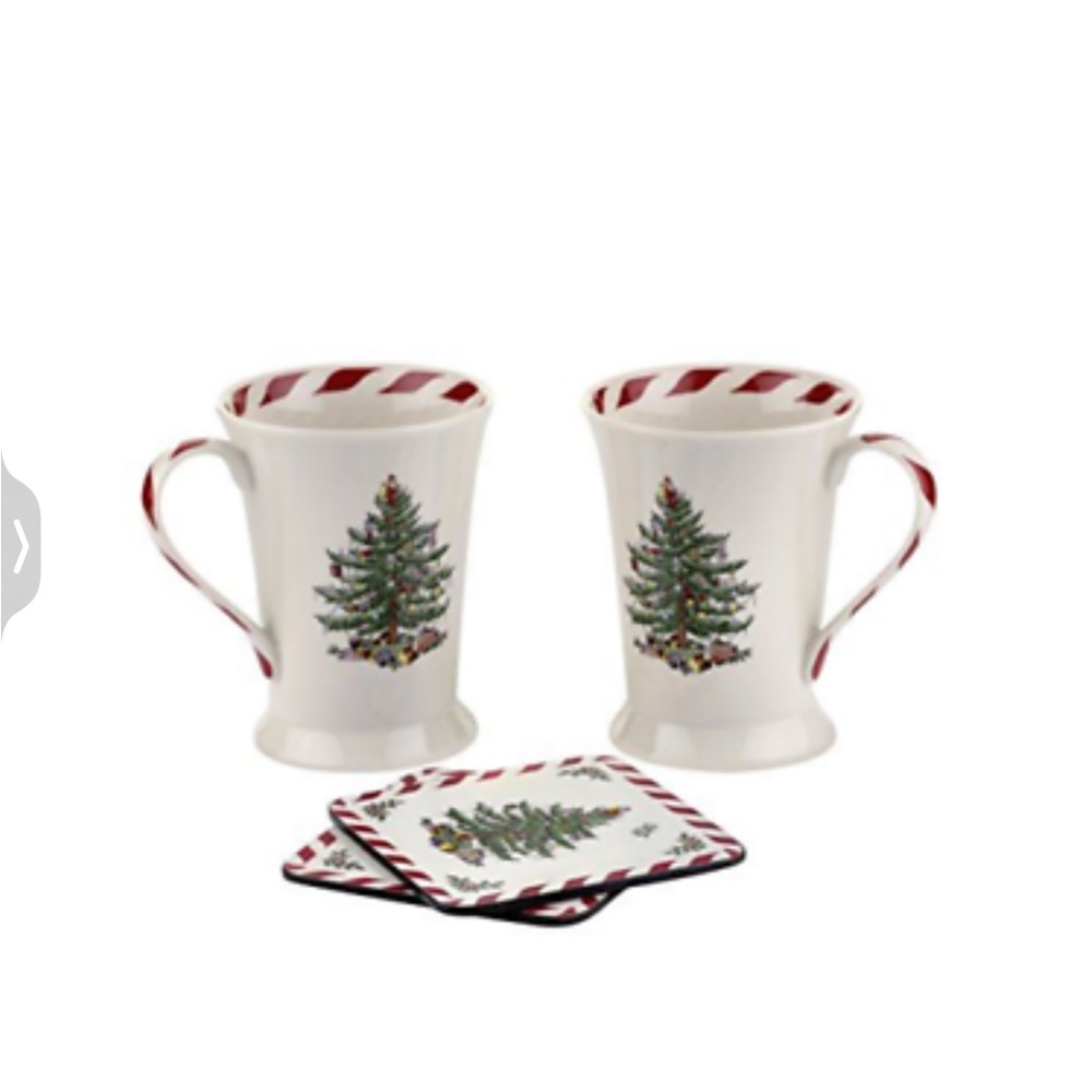 Spode Christmas tree Peppermint mug and coaster set. New condition - Picture 4 of 4